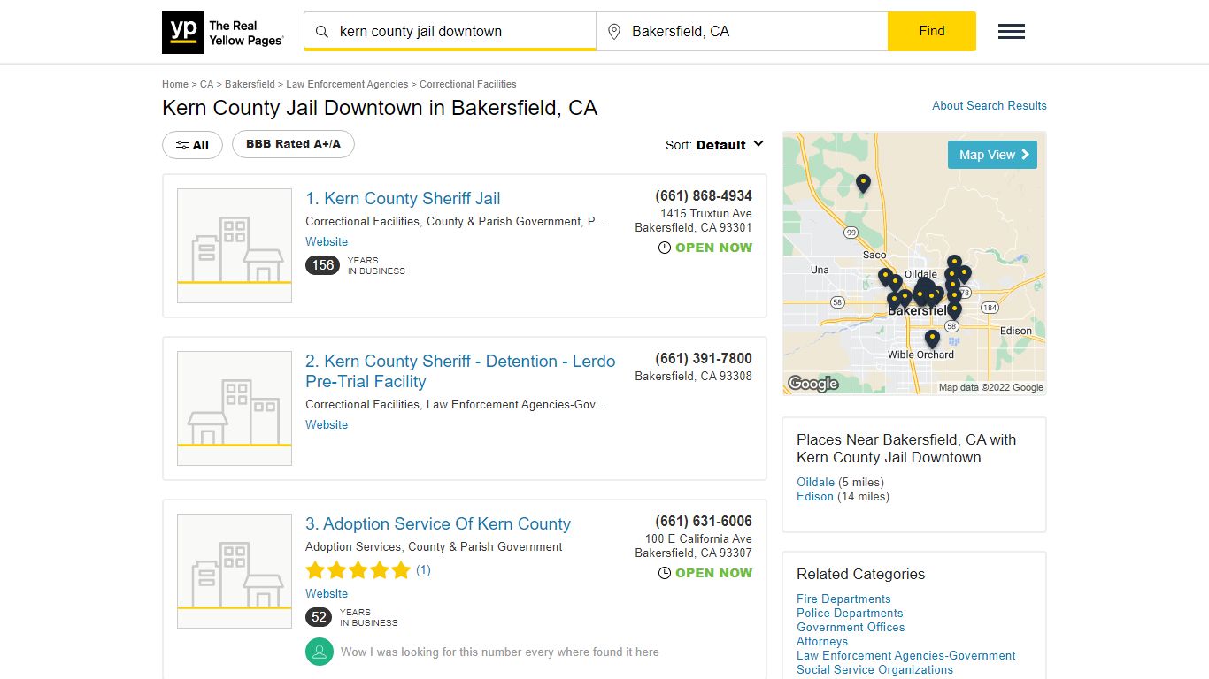 Kern County Jail Downtown in Bakersfield, CA - Yellow Pages